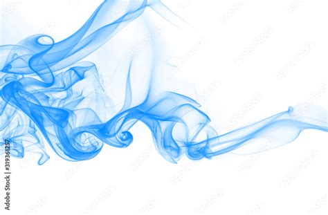 Blue smoke abstract on white background for design. blue ink water Stock Illustration | Adobe Stock