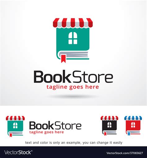 Book store logo template Royalty Free Vector Image