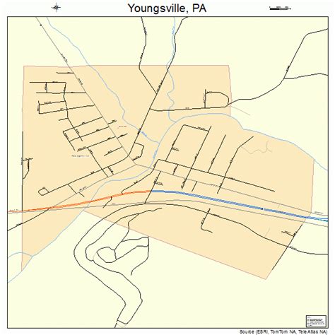 Youngsville Pennsylvania Street Map 4287224