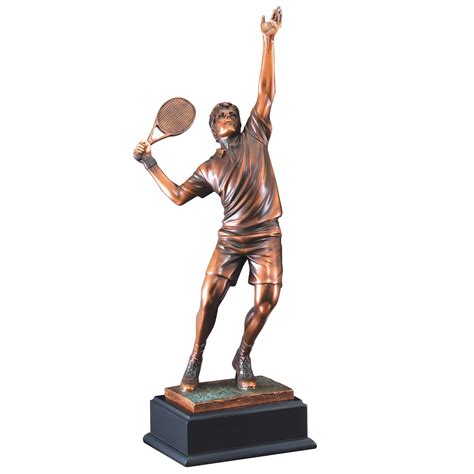 19 inch male tennis player sculpture - RFB022