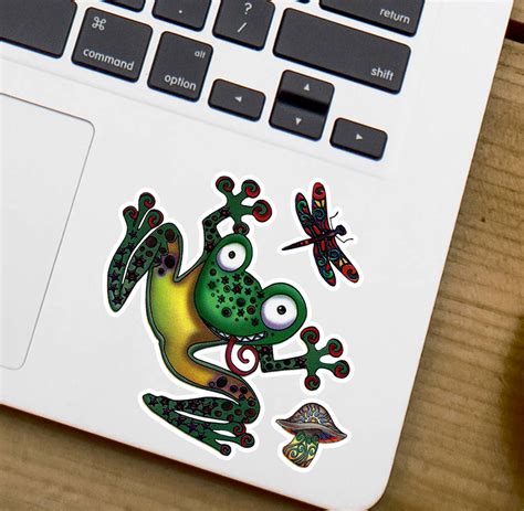 Funny Frog Sticker Cute Frog Sticker Frog Animals Sticker | Etsy