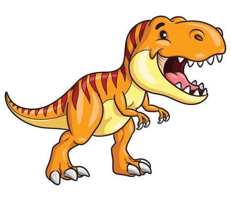 Tyrannosaurus rex de dibujos animados Vector Premium | Premium Vector #Freepik #vector ...