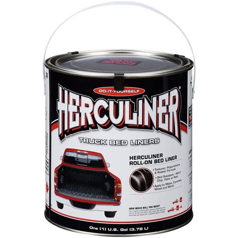 Herculiner Liquid Black Textured Truck Bed Liner, 1 Gallon - Walmart.com