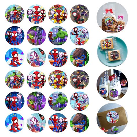 Buy 120pcs Amazing Friends Stickers, Spidey and Friends Birthday ...