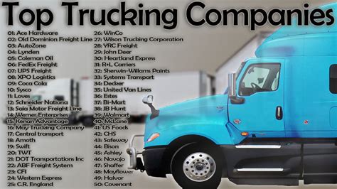 Top 50 Best Trucking Companies - YouTube