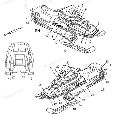 Polaris Snowmobile 1998 OEM Parts Diagram for Decals | Partzilla.com