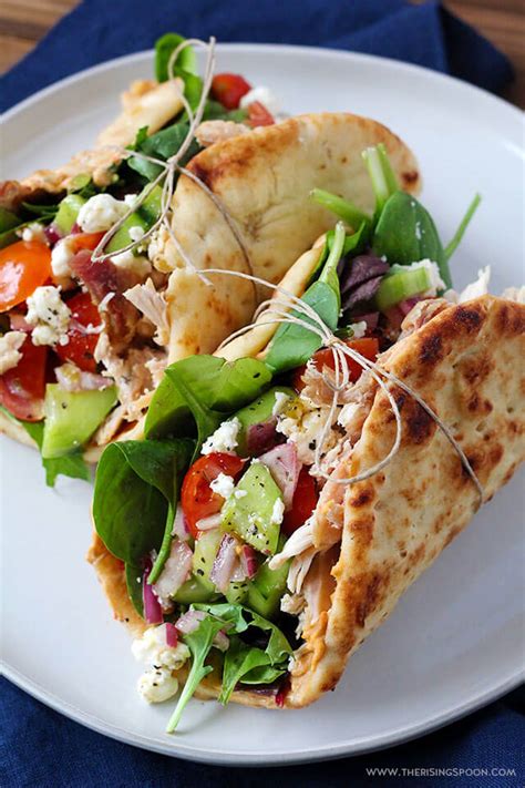 Chicken Hummus Naan Wraps