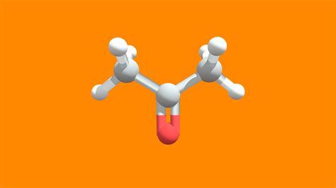 Acetone (dimethyl ketone) molecule - Download Free 3D model by S.Duce ...