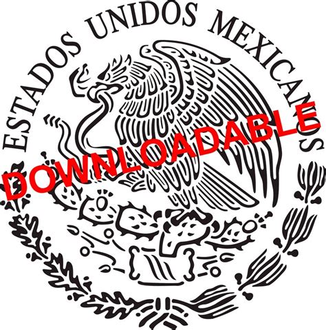 Coat of Arms, Mexico, SVG, DXF, PNG, Vector, Screen Printing, Cut, Cricut, Silhouette, Digital ...