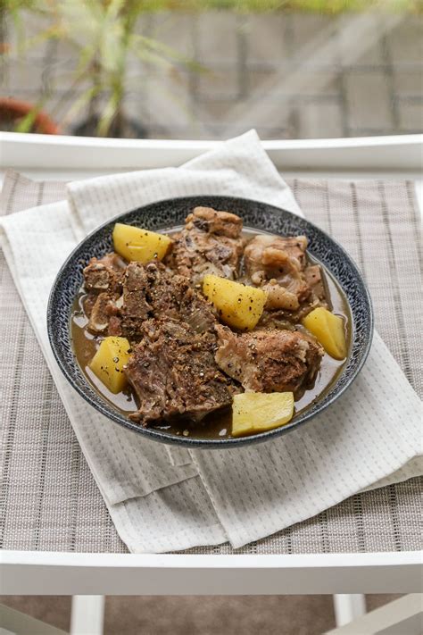 Slow Cooker Neck Bones and Potatoes - Ang Sarap