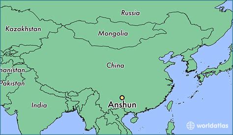 Where is Anshun, China? / Anshun, Guizhou Map - WorldAtlas.com