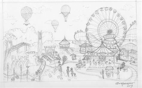 Amusement Park Drawing at PaintingValley.com | Explore collection of Amusement Park Drawing