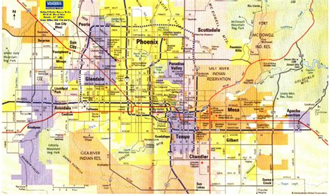 Phoenix Metro Map - ToursMaps.com