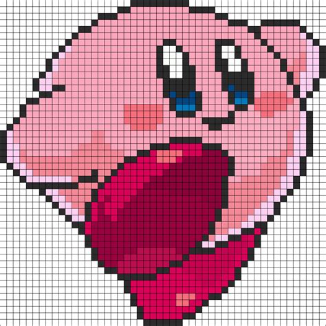 Kirby Pixel Art Grid How To