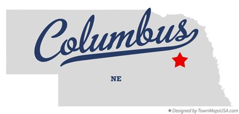 Map of Columbus, NE, Nebraska