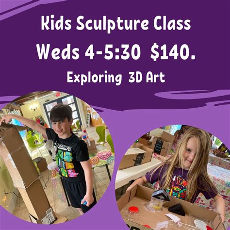 After School Sculpture grades 2 & up 4 classes $140. - Seacoast Art Spot