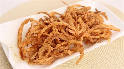 French Fried String Onions Recipe - Laura Vitale - Laura in the Kitchen Episode 665 - YouTube