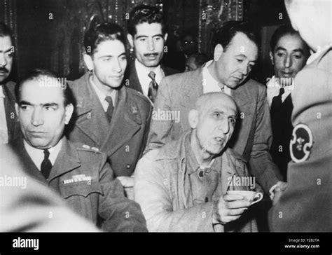 Ousted Iranian Premier Mohammed Mossadegh on trial for treason. Nov Stock Photo, Royalty Free ...