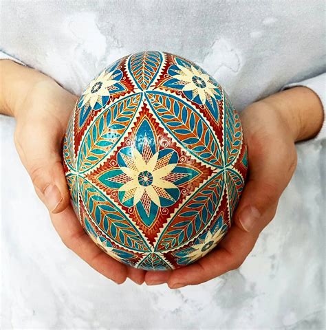 Ostrich egg Pysanka Ukrainian Easter egg ornament hand painted IN STOCK READY TO SHIP – Pysanky ...