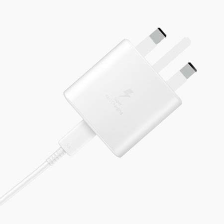 Official Samsung White 45W Fast Charger & 1m USB-C Cable - For Samsung ...