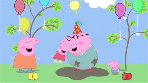 Peppa Pig Daddy Pigs Birthday - Rain Will