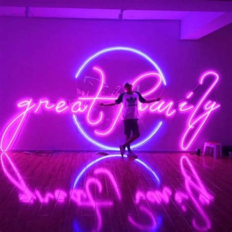 Acrylic Neon Wall Art Sign LED Custom Logo Restaurant Home Shop Neon Sign China | Neon wall art ...