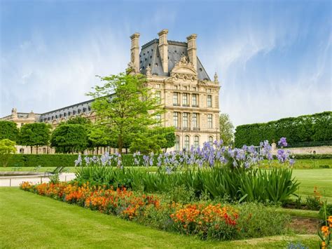 Flower Bed in the Tuileries Garden in Paris Stock Photo - Image of iris ...