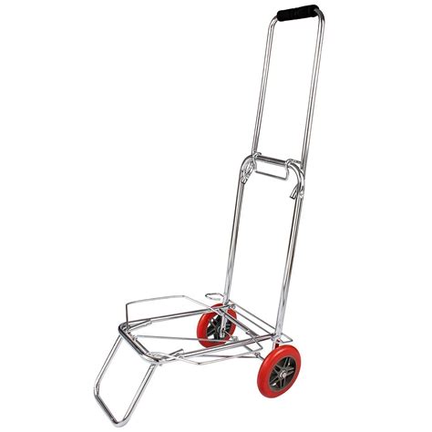 Stainless Steel 2 Wheel Portable Hand Cart Heavy Duty, Load Capacity: 20 Kg, | ID: 23338969548