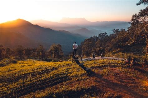 Premium Photo | Mountain sunrisemountain scenery and early morning light