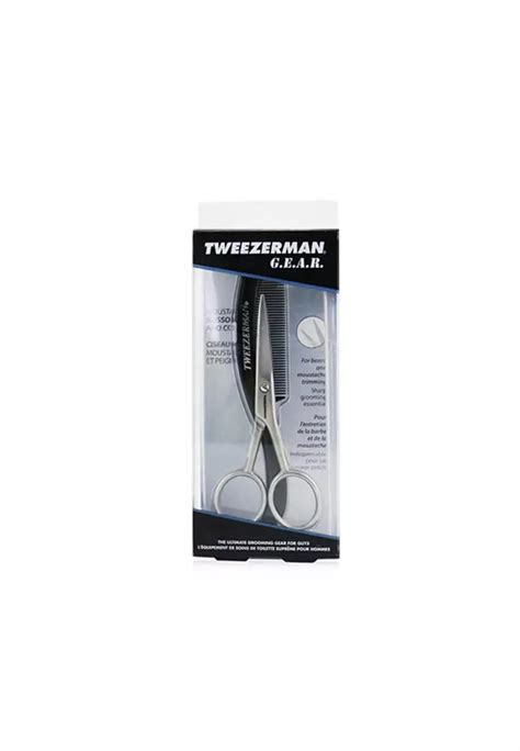 Buy Tweezerman Tweezerman - G.E.A.R. Moustache Scissors & Comb (For Beard & Moustache Trimming ...