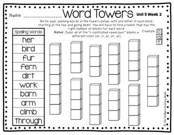 Wonders First Grade Spelling Activities and Worksheets 2023 | TPT