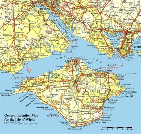 Isle of Wight Map - Isle of Wight United Kingdom • mappery | Isle of ...