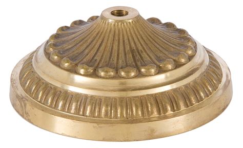 Round Detailed Cast Brass Lamp Base 10030U | B&P Lamp Supply