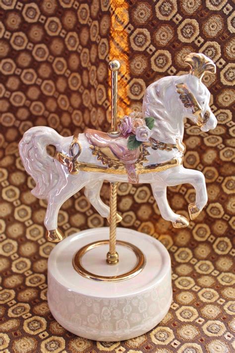 Antique Carousel Music Box