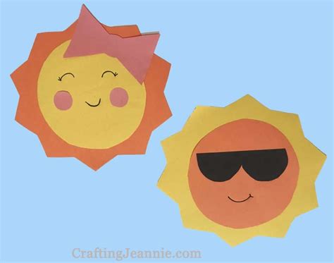 Paper Sun Craft (Free Template) - Crafting Jeannie