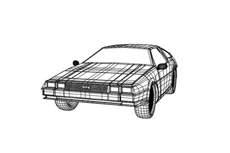 3d Model Delorean Car