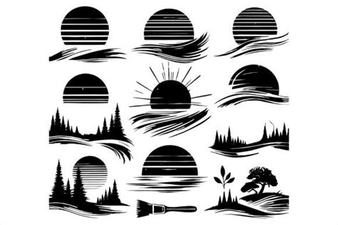 Free Sunset Beach Sticker Brush Vector Graphic by MD ABDUL MOMIN ...