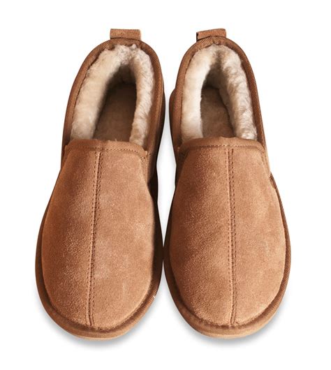 Nordvek Mens Genuine Sheepskin Slippers Suede & Hard Sole Real Sizes 6-13 | eBay