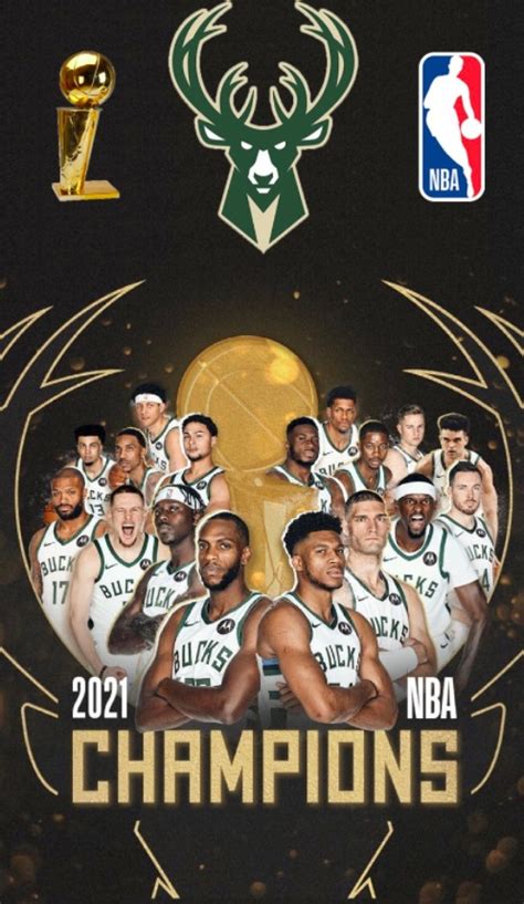 PHOTO Milwaukee Bucks 2021 NBA Champions iPhone Wallpaper