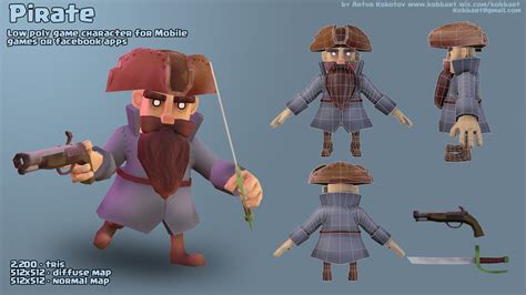 Low poly Character - Pirate MOB — polycount