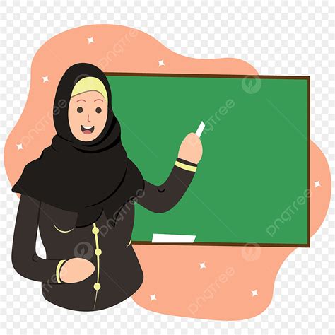 Professional Teacher Clipart Vector, Muslim Characters Professional Teacher Vector, Muslim ...