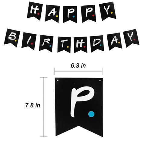 Buy Friends TV Show Happy Birthday Party Banner- Friends TV Show Party Supplies Decorations, Pre ...
