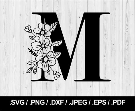 Letter M With Flowers