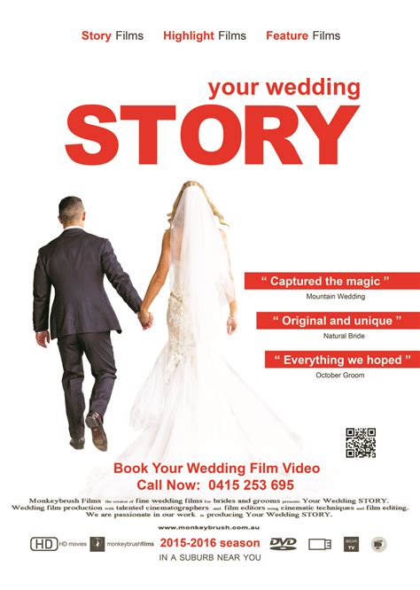 Wedding Film Poster - Your Wedding STORY • Wedding Videography Canberra | Monkeybrush Films