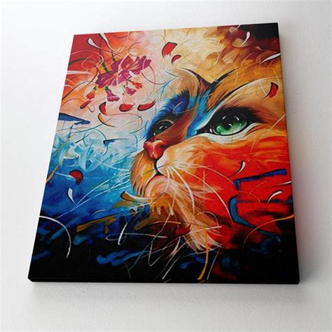 Paint By Numbers Colorful Cat | Flash Sale Up to 50% OFF - PaintNumbers