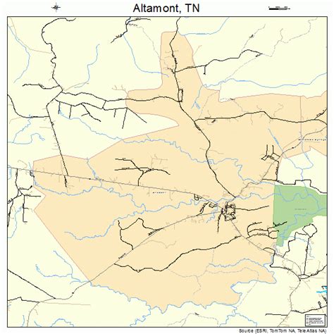 Altamont Tennessee Street Map 4700940