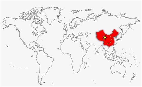 World Atlas China Outline Clipart