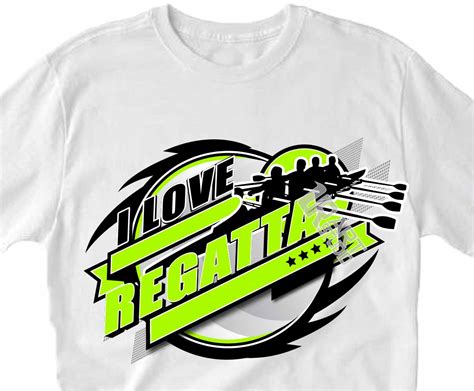 I LOVE REGATTA ROWING VECTOR LOGO DESIGN FOR PRINT | My Event Artist