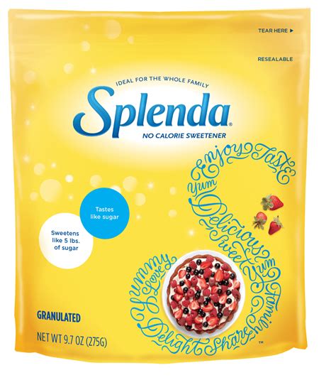 SPLENDA No Calorie Sweetener, Granulated - Zero-Calorie Sugar Substitute, 9.7oz Resealable Bag ...