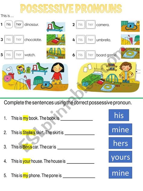 Possessive Noun And Pronoun Worksheets